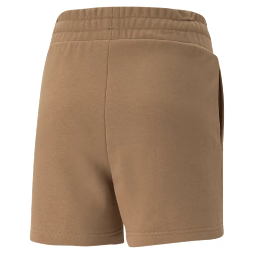 Спортивные шорты женские Puma CLASSICS PINTUCK SHORTS коричневого цвета