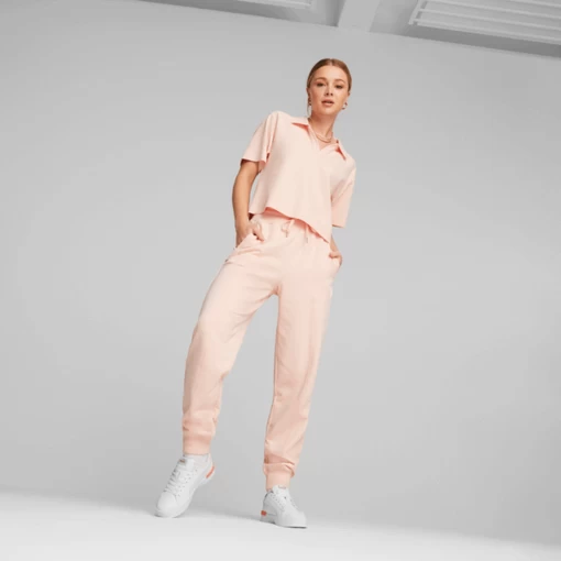 Футболка жіноча Puma HER Polo Tee світло-рожевого кольору