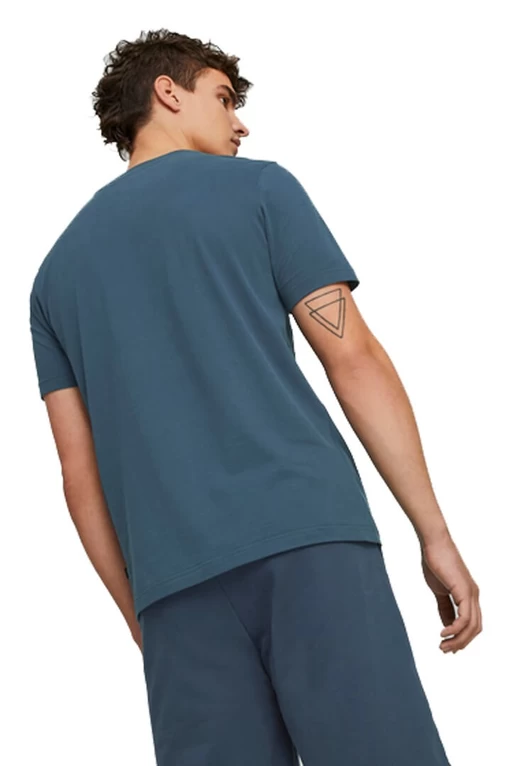 Футболка чоловіча Puma ESS ELEVATED Tee темно-синього кольору