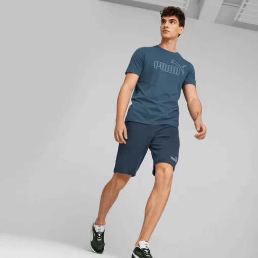 Футболка чоловіча Puma ESS ELEVATED Tee темно-синього кольору