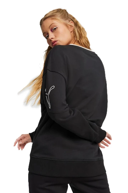 Світшот жіночий Puma Power Colorblock Crew чорного кольору