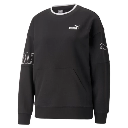 Світшот жіночий Puma Power Colorblock Crew чорного кольору