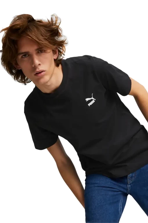 Футболка чоловіча Puma CLASSICS SMALL LOGO TEE чорного кольору