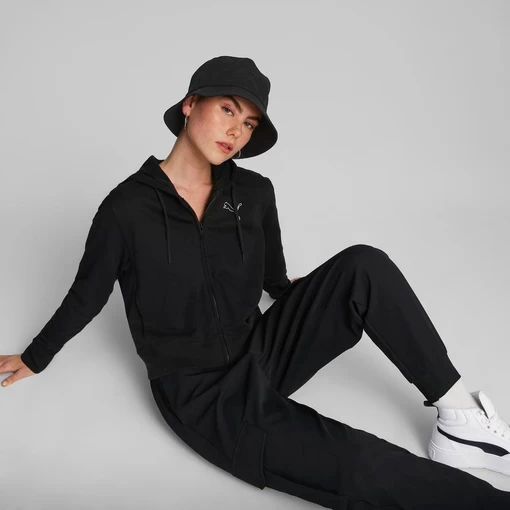 Худі жіноче Puma Her Full-Zip Hoodie чорного кольору