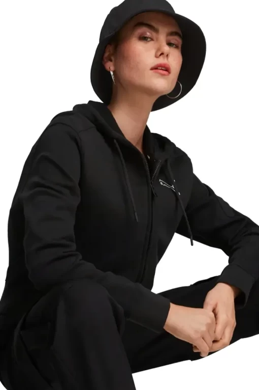 Худі жіноче Puma Her Full-Zip Hoodie чорного кольору
