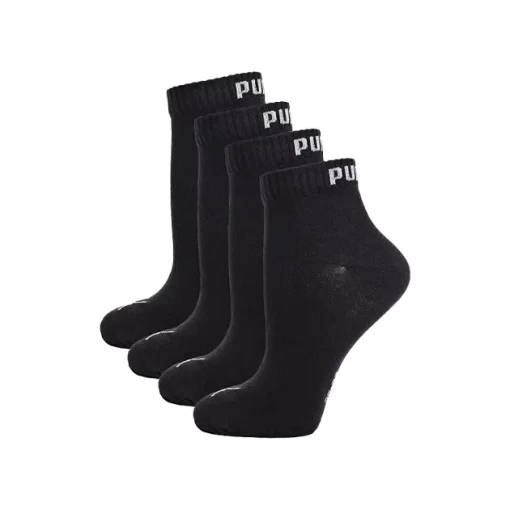 Шкарпетки чоловічі-жіночі Puma Unisex Quarter 4P чорного кольору