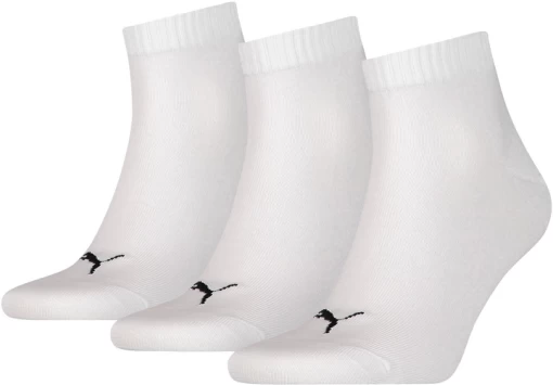 Шкарпетки чоловічі-жіночі Puma Unisex Quarter Plain 3P білого кольору 93531602