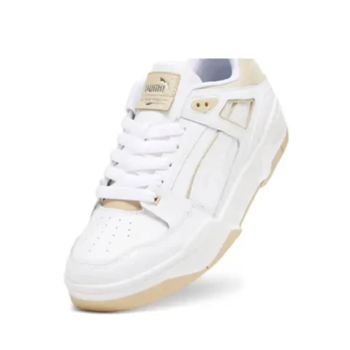 Кроссовки мужские-женские Puma Slipstream бело-песочного цвета