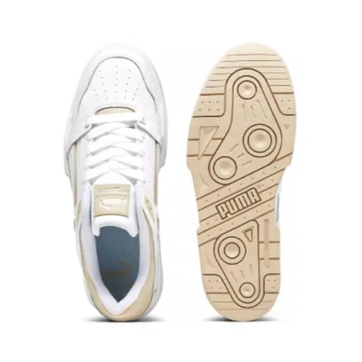 Кроссовки мужские-женские Puma Slipstream бело-песочного цвета