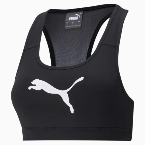 Топ жіночий Puma Mid Impact 4Keeps Bra чорного кольору