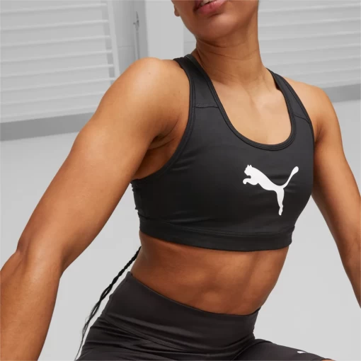 Топ жіночий Puma Mid Impact 4Keeps Bra чорного кольору