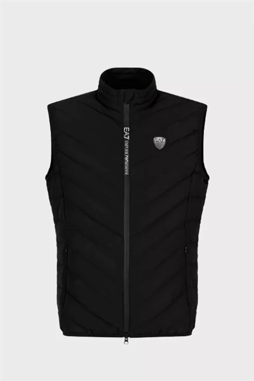 Жилетка чоловіча спортивна EA7 Emporio Armani Down Waistcoat чорного кольору