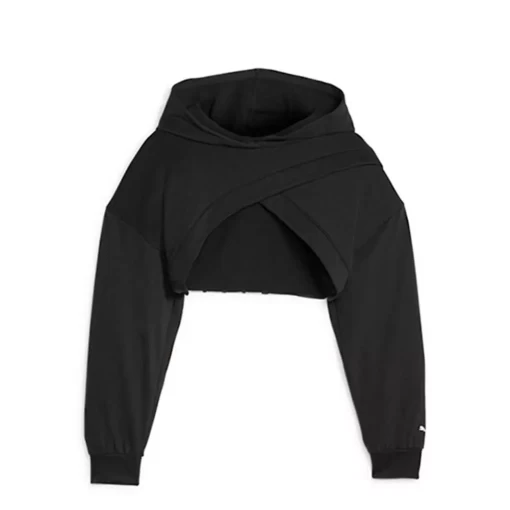 Свитшот женский Puma Fit Move Crop Hoodie черного цвета 52386801