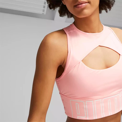 Топ женский Puma Move Fashion Bra Longline розового цвета