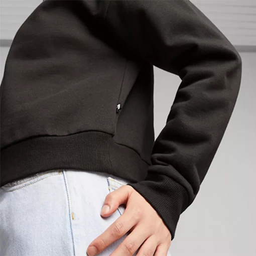 Худи женское Puma ESS+ Relaxed Crew FL черного цвета