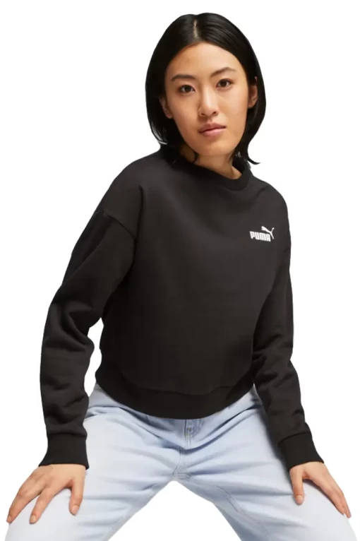 Худи женское Puma ESS+ Relaxed Crew FL черного цвета
