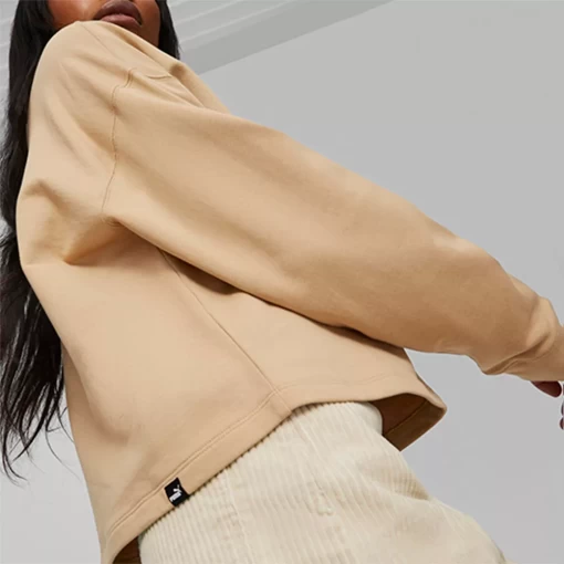 Худи женское Puma Her High-Neck Half-Zip песочного цвета