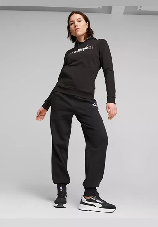 Спортивные брюки женские Puma ESS+ SmallLogo Comfort Pants черного цвета