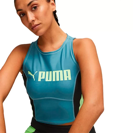 Топ жіночий Puma Fit Eversculpt Tank колір аква