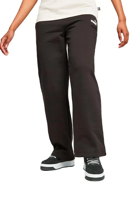 Спортивні штани жіночі Puma ESS+ Straight Leg Pants чорного кольору
