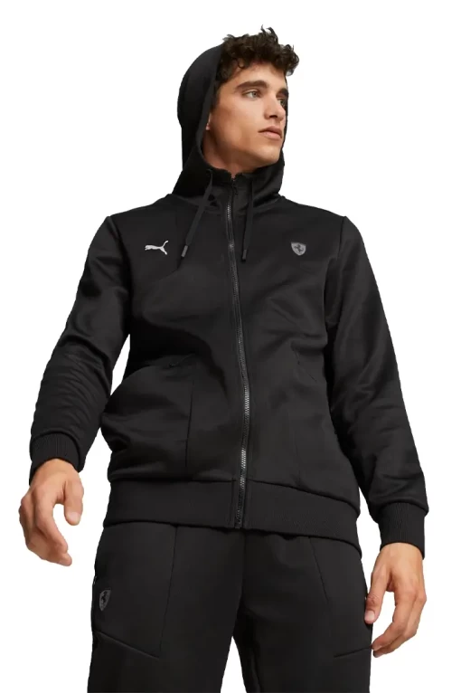 Куртка спортивна чоловіча Puma Ferrari Style Hdd Sweat Jckt чорного кольору