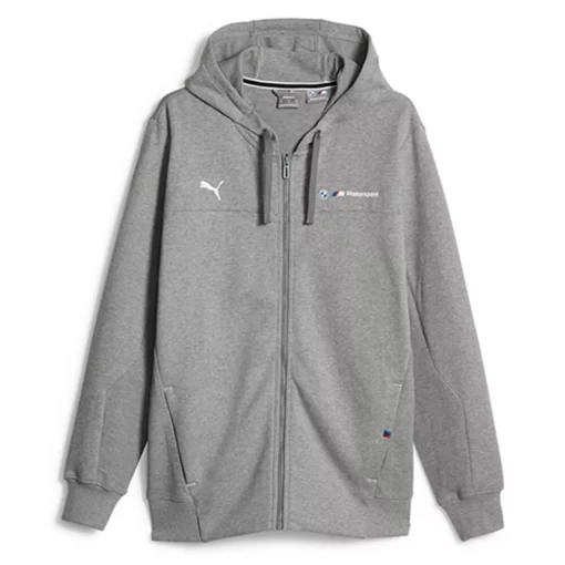 Куртка спортивна чоловіча Puma BMW MMS Hdd Sweat Jacket сірого кольору