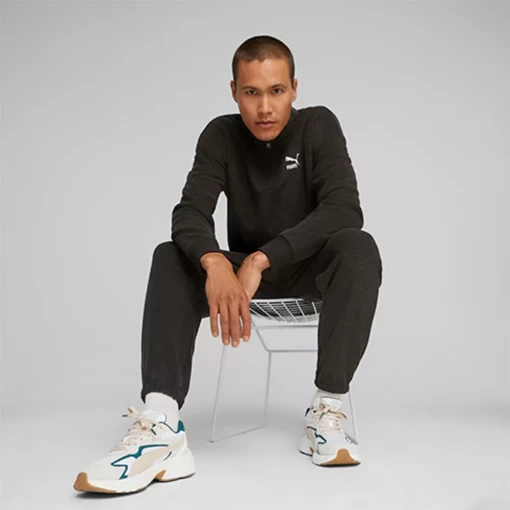 Худі чоловіче Puma CLASSICS Fleece Half Zip чорного кольору