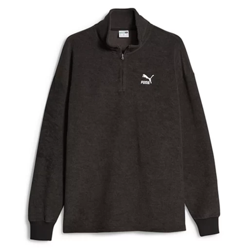 Худі чоловіче Puma CLASSICS Fleece Half Zip чорного кольору