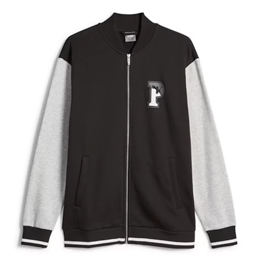 Куртка спортивна чоловіча Puma Squad Track Jacket чорно-сірого кольору