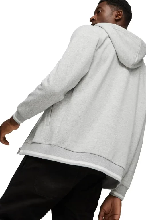 Куртка спортивна чоловіча Puma Squad FZ Hoodie світло-сірого кольору
