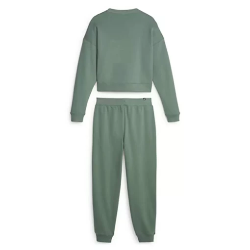 Спортивний костюм жіночий Puma Loungewear Suit TR болотного кольору