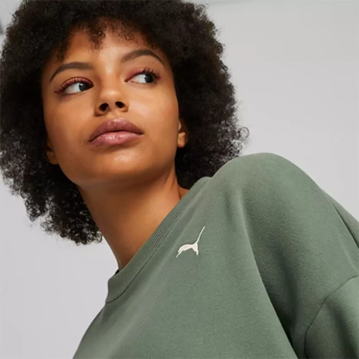 Спортивний костюм жіночий Puma Loungewear Suit TR болотного кольору