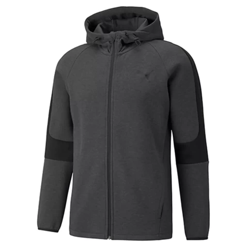 Худи мужское Puma Evostripe Core FZ Hoodie темно-серого цвета