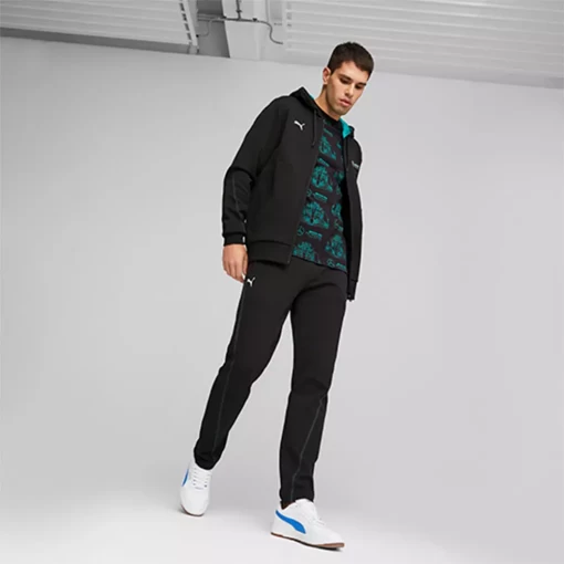 Худі чоловіче Puma MAPF1 Hooded Sweat Jacket чорно-бірюзового кольору