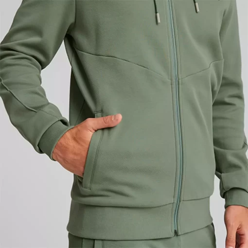 Худи мужское Puma MAPF1 Hooded Sweat Jacket болотного цвета