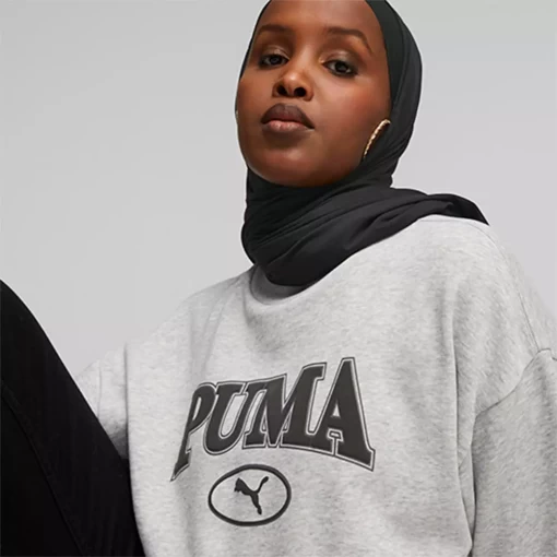 Худі жіноче Puma Squad Crew світло-сірого кольору