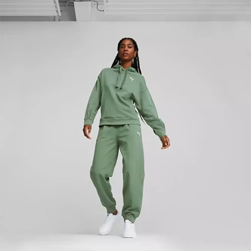 Худи женское Puma Her Hoodie TR эвкалиптового цвета