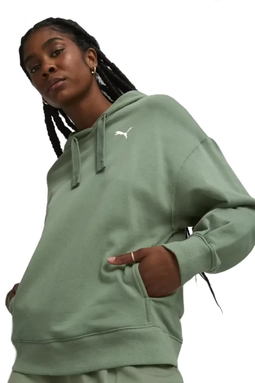 Худи женское Puma Her Hoodie TR эвкалиптового цвета