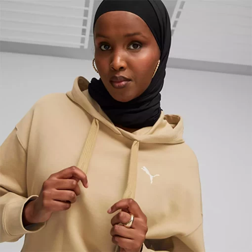 Худі жіноче Puma Her Hoodie TR бежевого кольору