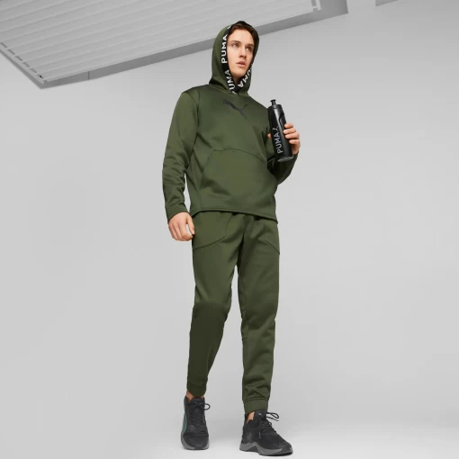 Худі чоловіче Puma Train PWR Fleece Hoodie колір хакі