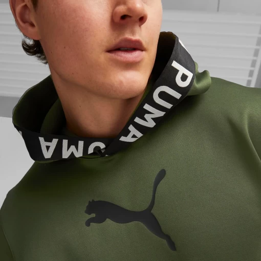Худі чоловіче Puma Train PWR Fleece Hoodie колір хакі