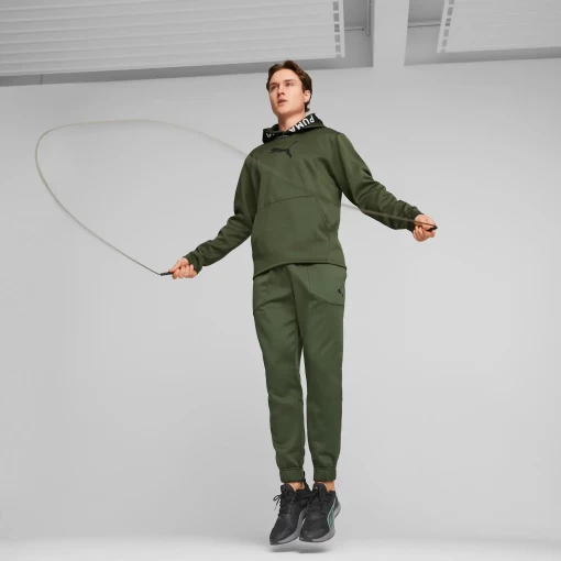 Спортивні штани чоловічі Puma Train PWR Fleece Jogger колір хакі