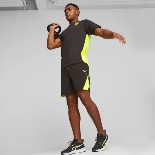 Спортивні шорти чоловічі Puma Ultrabreathe 7' Woven Short чорно-жовтого кольору