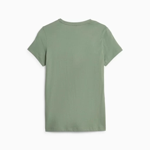 Футболка женская Puma ESS Logo Tee эвкалиптового цвета