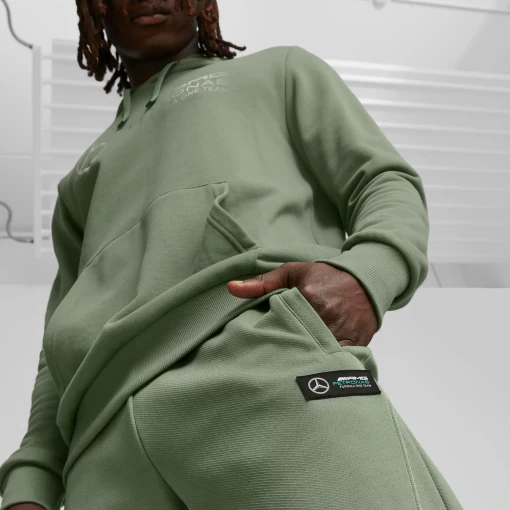 Спортивные брюки мужские Puma MAPF1 Sweatpants, Reg/CC эвкалиптового цвета