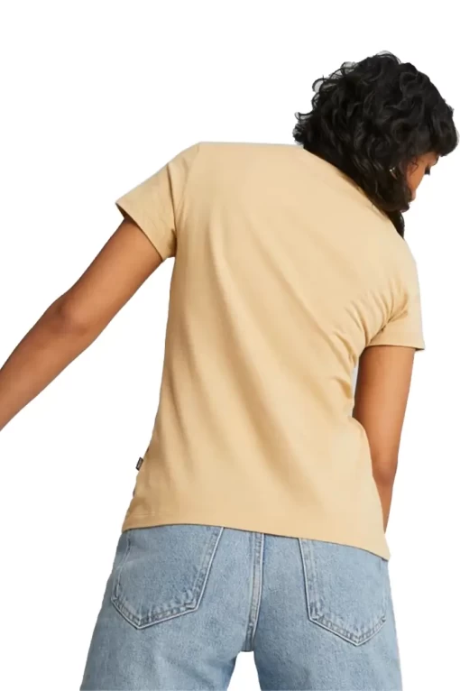 Футболка женская Puma ESS Logo Tee песочного цвета