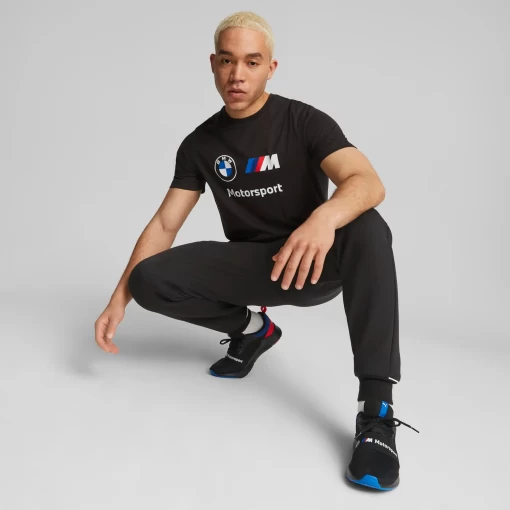 Футболка чоловіча Puma BMW MMS ESS Logo Tee чорного кольору