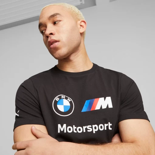 Футболка чоловіча Puma BMW MMS ESS Logo Tee чорного кольору