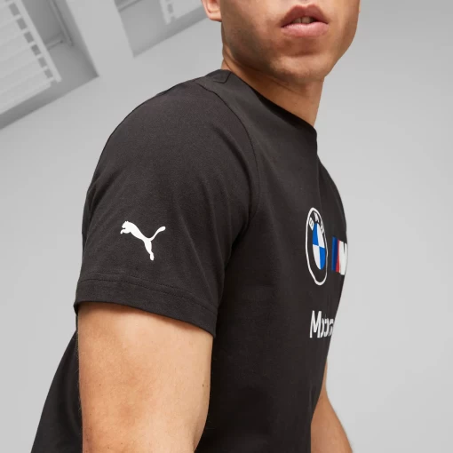 Футболка чоловіча Puma BMW MMS ESS Logo Tee чорного кольору