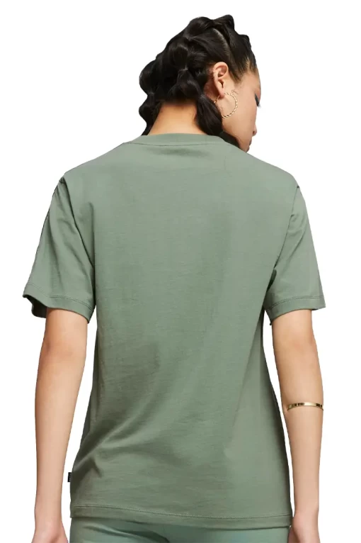 Футболка женская Puma ESS Tape Tee эвкалиптового цвета